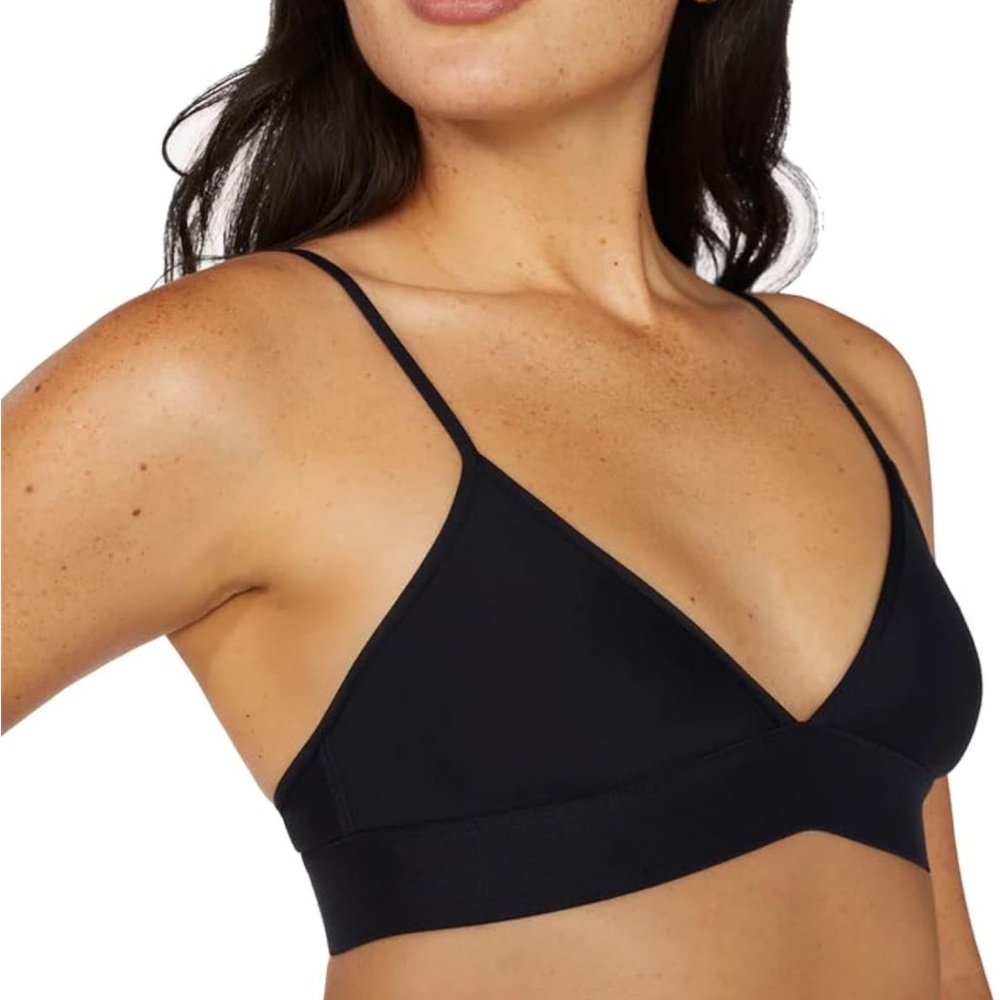 pepper ultra fine triangle bralette black